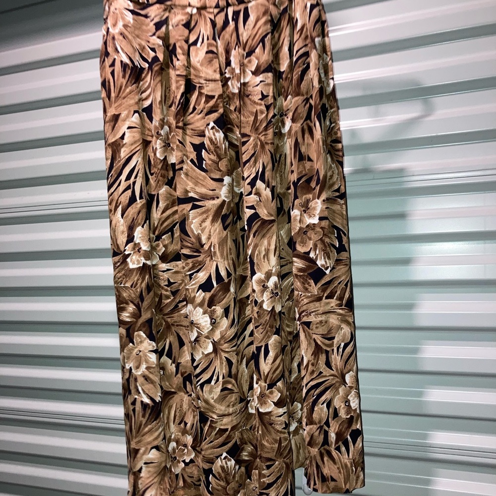 Evan Picone Skirt Women’s Size 6 Floral Print Pleated A Line Swing
